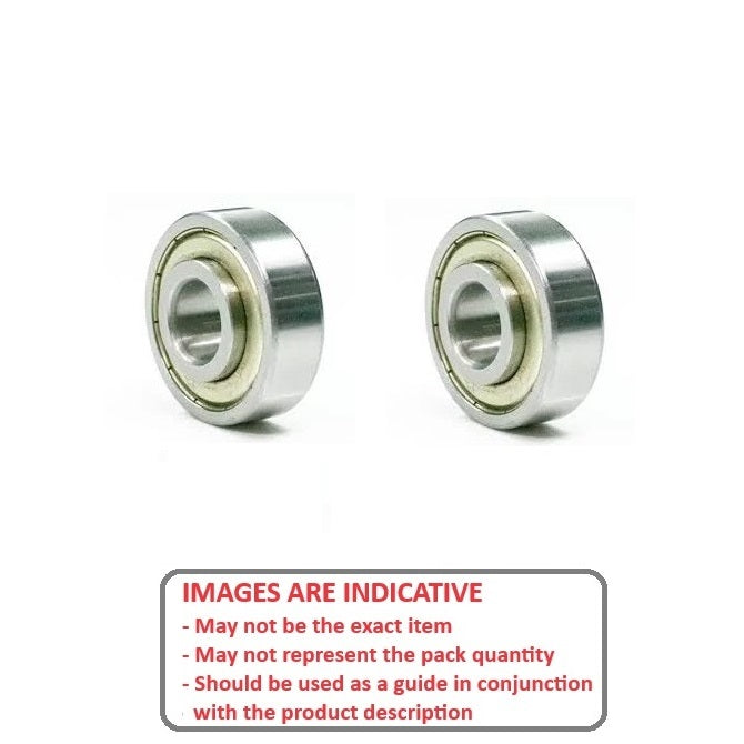 1081126 | WE608-ZZ-ECO-SG (Each) --- Single Row Ball Bearings - 8x22x7 mm / 9 mm Unflanged - Carbon Steel Bearing