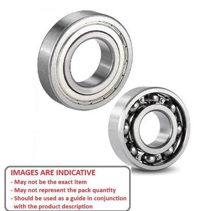 1109208 | 6202B-Z (PK-50) --- Single Row Ball Bearings - 15x35x9 mm Unflanged - Chrome Steel SAE 52100 Bearing