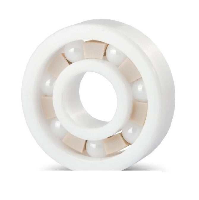 Single Row Ball Bearings - 10x26x8 mm - Ceramic Zirconia - PTFE Cage