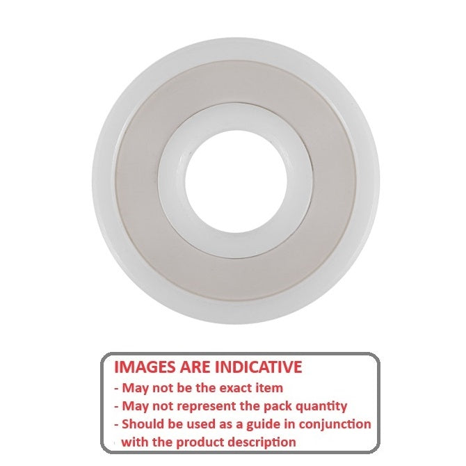 1080531 | CZR-688A-TTS-MC34-TF-SRL (PK-10) --- Single Row Ball Bearings - 8x16x5 mm Unflanged - Ceramic Zirconia - PTFE Cage - PTFE Seals Bearing