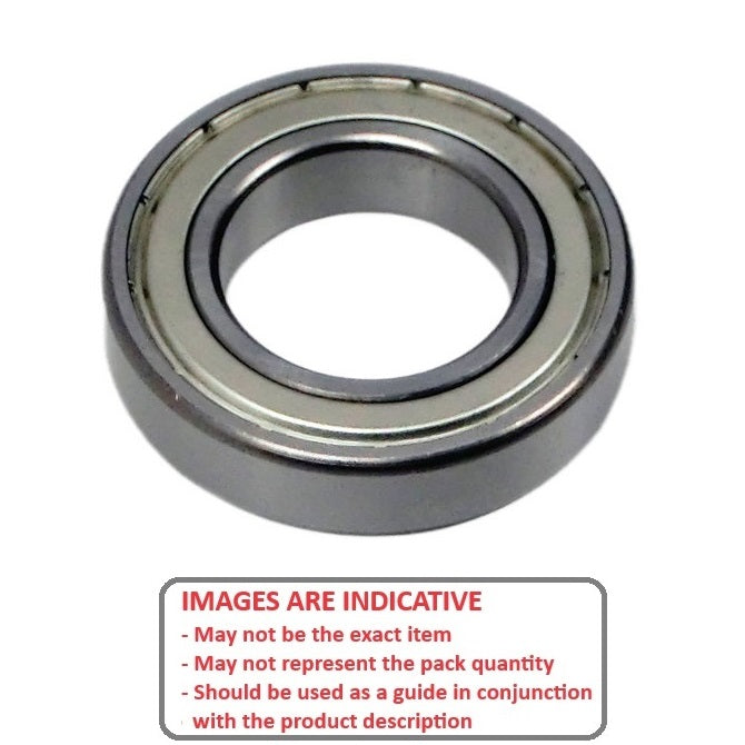 1104535 | S6801-ZZ-JP6 (Pack of 50)  --- Single Row Ball Bearings - 12x21x5 mm Unflanged - Stainless Steel AISI 440C Bearing