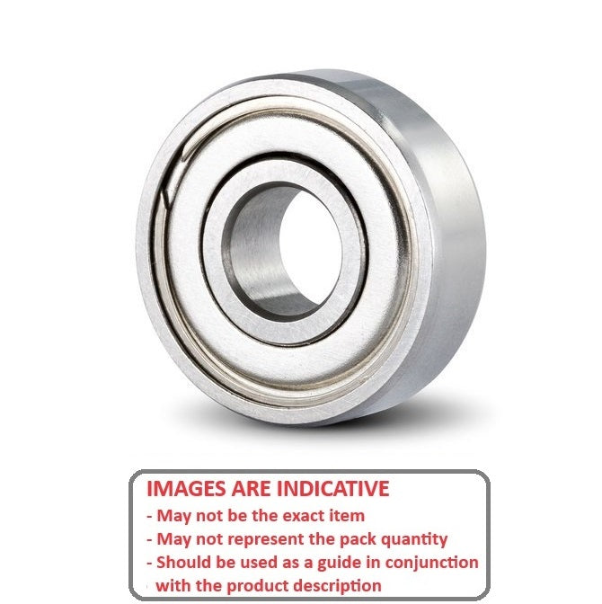 1067235 | MR166-ZZS-ECO (Each) --- Single Row Ball Bearings - 6x16x5 mm Unflanged - Chrome Steel SAE 52100 Bearing
