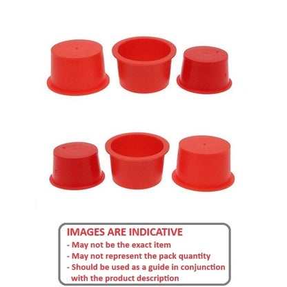 1107572 | BNGCAP-149-124-R (PK-30) --- Bungs and Caps - 14.94x12.39 mm - Red - Plastic Bung