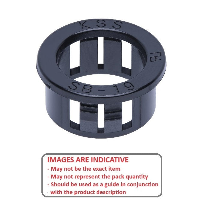 1084753 | SNB-095-063-120-O (Per Card) --- Snap Bushings - 9.5x12x6.3 mm Open - Plastic Bushing