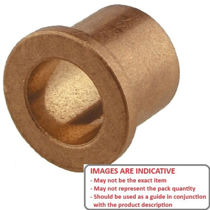 1121135 | BF0191-0254-0381-BS3240TH (Each) --- Flanged Bushes - 19.05x25.4x38.1 mm - Bronze SAE 841 Sintered Bush