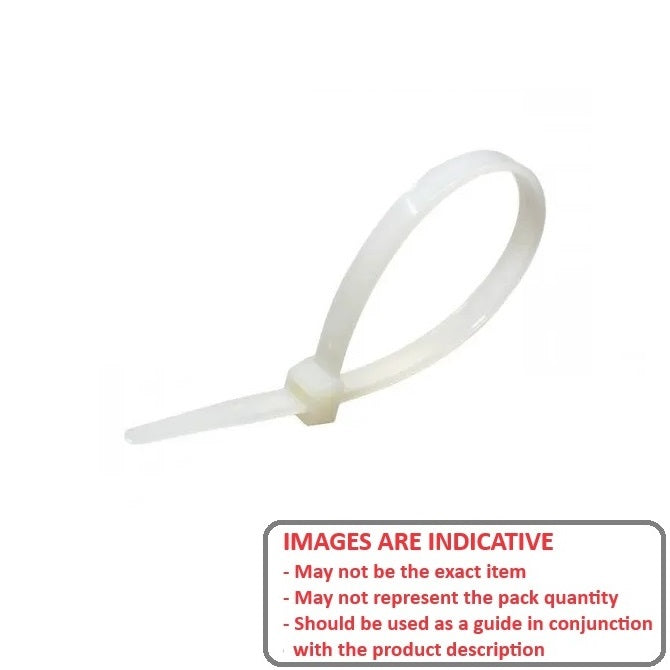 1211334 | CT-200-N-PK100 (PK-100) --- Cable Ties Cable and Accessories - 200x4.8 mm - Natural Standard - Plastic Cable Tie