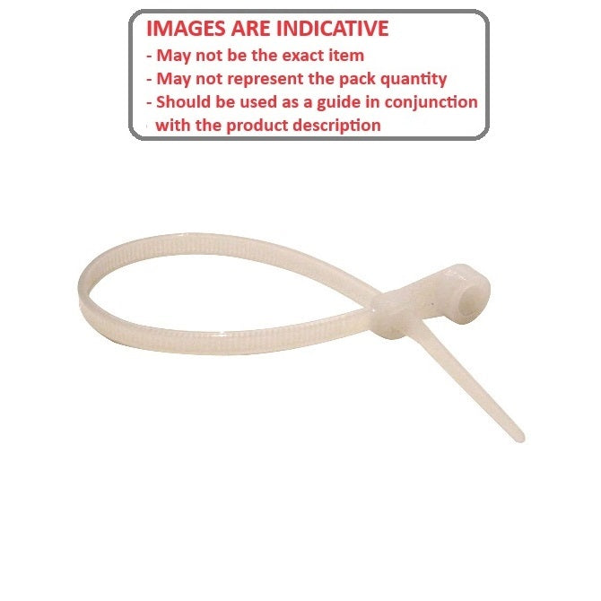 1208337 | CT-15MNRS (PK-100) --- Cable Ties Cable and Accessories - 177.8 - mm - Natural With Mounting Holes - Plastic Cable Tie