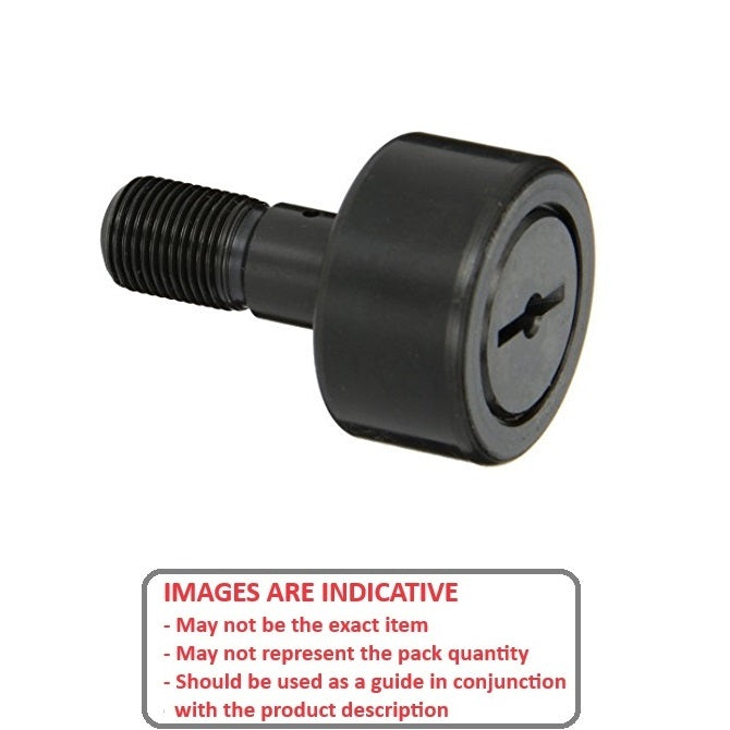 1121418 | CCF815RS (Each) --- Needle Roller Cam Followers - 19.05x31.75 mm - 3/8-24 UNF Crowned - Chrome Plated Steel Cam Follower