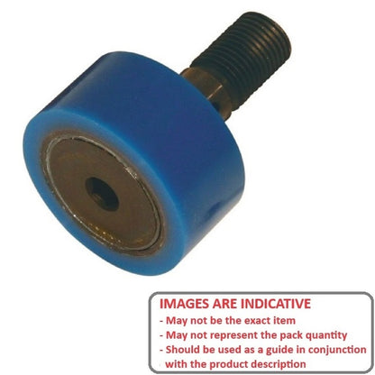1120999 | CCF-1180RS (Each) --- Roller Cam Followers - 19.05x25.4 - 10-32 x 6.35 Urethane Covered - Steel with Urethane Cover Cam Follower