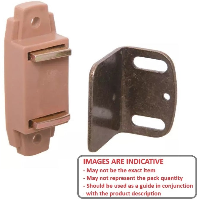 1233489 | AN-181RS (Each) --- Magnetic Screw On Catches - Catch  33.325x19.05 mm - Plastic - Tan Catch