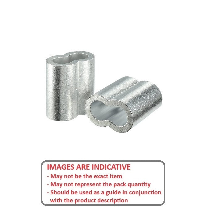 1055425 | LS-0476 (PK-500) --- Loop Sleeves Cable Attachments - 4.76 - mm - - - Zinc Plated Copper Attachment