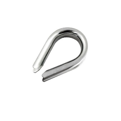 Thimbles Cable Attachments - 6.35x47.625x17.463 mm - Stainless Steel