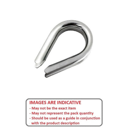1055813 | TH-048 (PK-25) --- Thimbles Cable Attachments - 4.76x33.734x12.7 mm - Stainless Steel Attachment