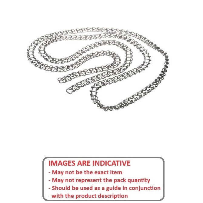 1064128 | CHLA095-052-304 (Length) --- 5.21x2.03x14.1 mm - Stainless Steel 304 Similar to A2, 18-8 HRB80 Chain
