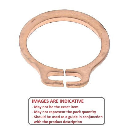 1047669 | CCE-00318-B (PK-20) --- External Retaining Rings - 3.18x0.25x2.97 mm Circlips - Beryllium Copper Circlip