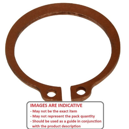 1069221 | CCE-00635-B (PK-50) --- External Retaining Rings - 6.35x0.64x5.84 mm Circlips - Beryllium Copper Circlip
