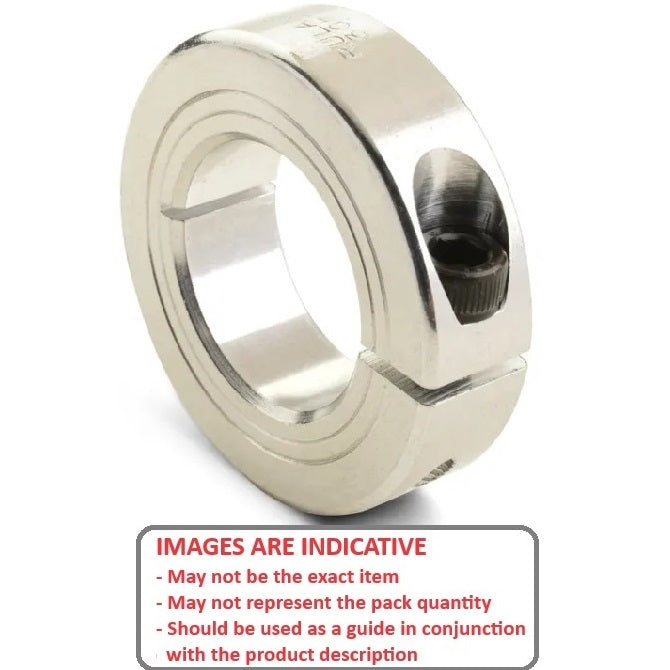 1114966 | COL-01600-035-10-1C-AL (Each) --- Shaft Collars - 16x35x10 mm Clamp Type - Aluminium Collar