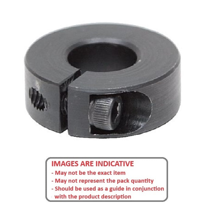 1163484 | COL-05000-078-19-1C-CS (Each) --- Shaft Collars - 50x78x19 mm Clamp Type - Steel, Black Oxide Coated Collar