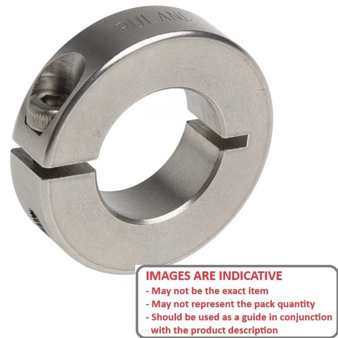 1136414 | COL-02540-044-13-1C-S3 (Each) --- Shaft Collars - 25.4x44.5x12.7 mm Clamp Type - Stainless Steel Collar