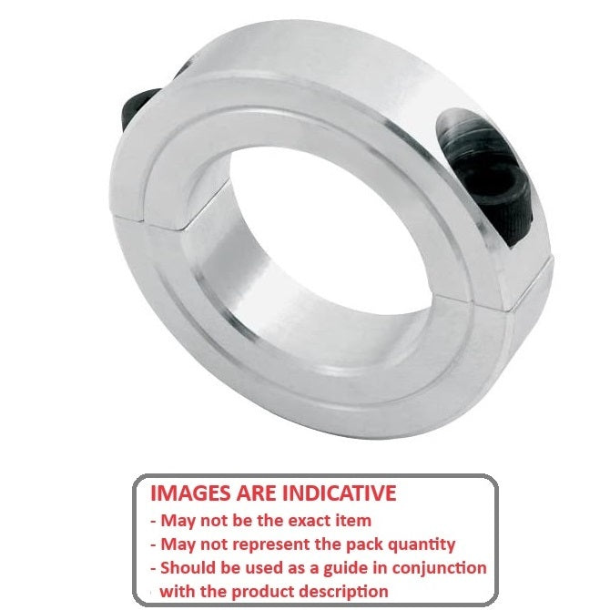 1091831 | COL-01000-030-10-2C-AL (Each) --- Shaft Collars - 10x30x10 mm Clamp Type - Aluminium Collar