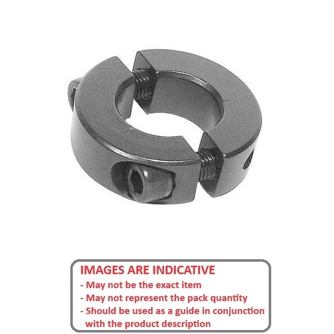 1061354 | COL-00500-016-09-2C-CS (Each) --- Shaft Collars - 5x16x9 mm Clamp Type - Steel, Black Oxide Coated Collar