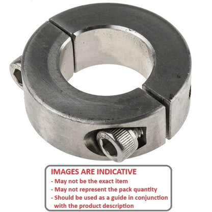 1139587 | COL-02800-048-15-2C-S3 (Each) --- Shaft Collars - 28x48x15 mm Clamp Type - Stainless Steel 303/304 Similar to A2, 18-8 HRB80 Collar