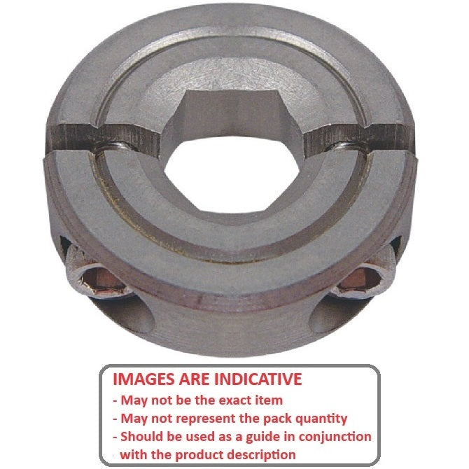 1136517 | COH-02540-054-13-2P-S3 (Each) --- Hex Bore Collars - 25.4x54x12.7 mm Two Piece - Stainless Steel 303/304 Similar to A2, 18-8 HRB80 Collar