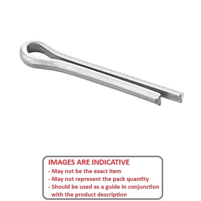 1038211 | PC016-0280-Z (PK-100) --- Split Pins - 1.6x28x1.4 mm - Zinc Plated Steel Pin