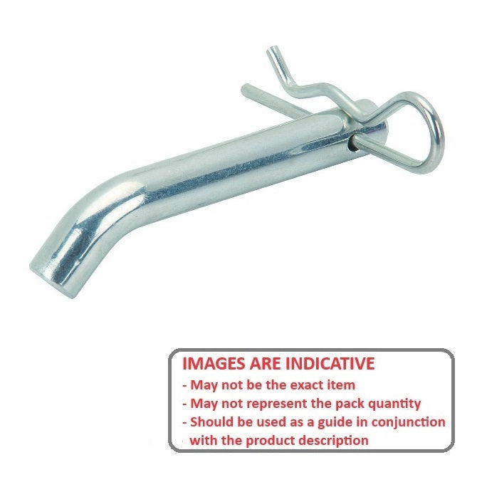 1112998 | CLP-159-0762-CZ-HB (PK-12) --- Clevis Pins - 15.88x76.2 - - Handle - Carbon Steel Heat Treated Pin
