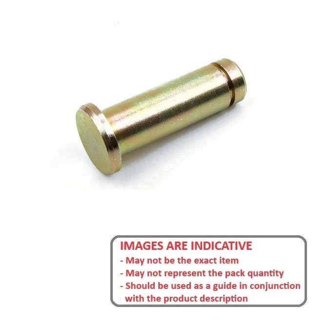1067368 | CLP-060-0331G-CZ (PK-10) --- Clevis Pins - 6x33.06x35 mm Groove Locking - Zinc Plated Low Carbon Steel Pin
