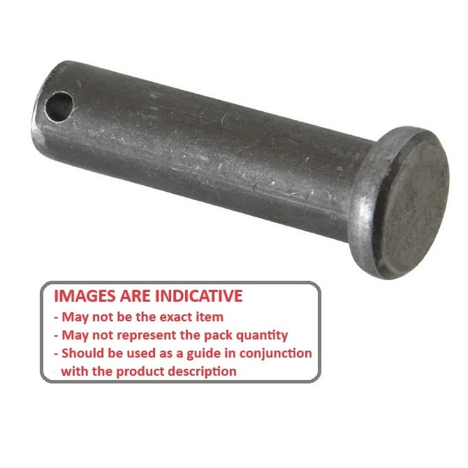 1112933 | CLP-159-0406-P (Each) --- Clevis Pins - 15.88x40.64x46.84 mm Pin Locking - Carbon Steel - Low Carbon 1010 or 1018 Steel
