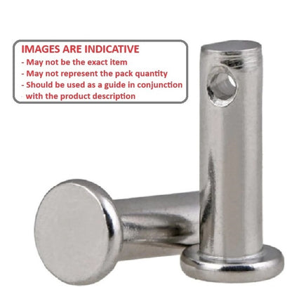 1078333 | CLP-079-0706-S6 (PK-3) --- Clevis Pins - 7.94x70.64x76.2 mm Pin Locking - Stainless Steel 316 Similar to A4, 18-10