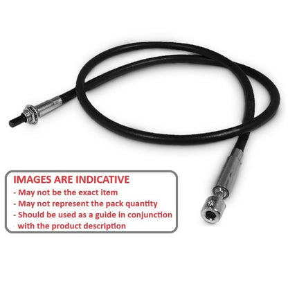 1074211 | CP-064P-064-33-0610-FSC (Each) --- Panel Mount Flexible Shafts - Panel Mount 6.38 609.6x3.3 mm Cased - Steel / Plated Steel Shaft