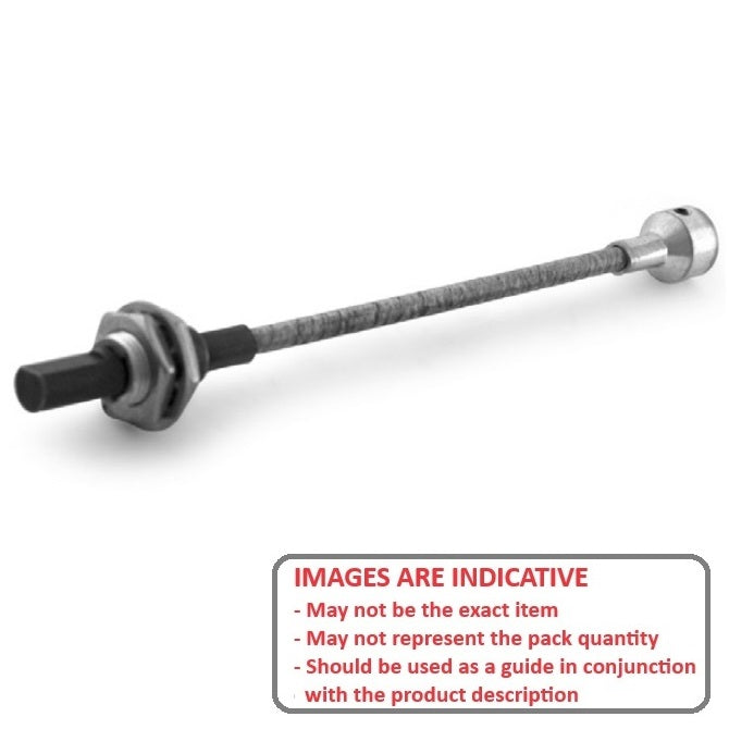 1058980 | CP-048P-048-48-0229-FS (Each) --- Panel Mount Flexible Shafts - Panel Mount 4.78 228.6x4.8 mm Open - Steel / Plated Steel Shaft