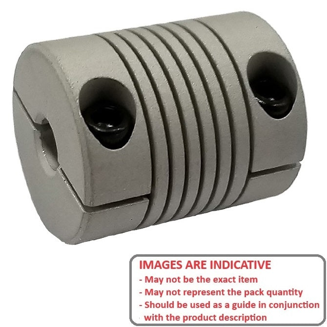 1094137 | CP-110-110-30-030-H-P1 (Each) --- Helical Couplings - 11x11x30 mm Standard - Stainless Steel 17-4 PH Coupling