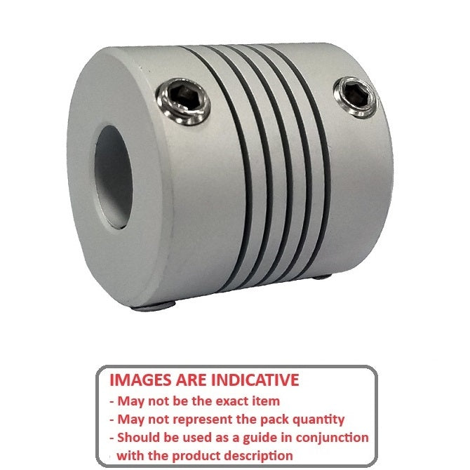 1050213 | CP-040-040-19-023-H-SA (Each) --- Helical Couplings - 3.988x3.988x19.05 mm Standard - Aluminium 7075-T6 Coupling