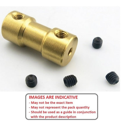 1042953 | CP-032-030-09-R-B (Each) --- Rigid Couplings - 3x3.175x9 mm Hobby Brass - Brass Coupling