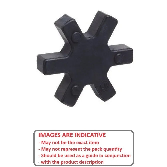 1145111 | CP-INS-J-3J-R-32 (Each) --- Three Jaw Type Couplings - Bore Insert Only Match with Hub 31.75 Inserts - Rubber Coupling Insert