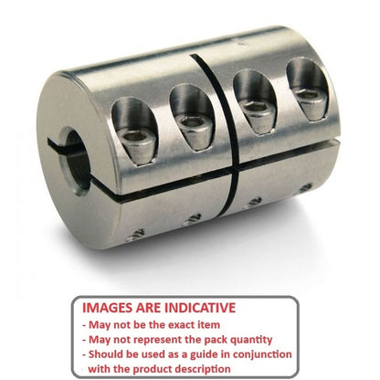 1101205 | CP-127-127-29-044-R1-3C (Each) --- Rigid Couplings - 12.7x12.7x28.575 mm Clamp - Stainless Steel Coupling