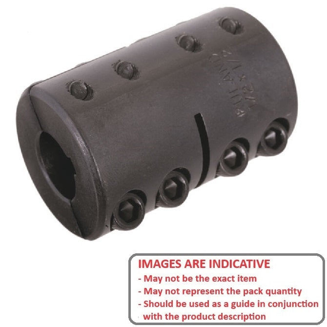 1135577 | CP-254-254-44-076-R2-SC (Each) --- Rigid Couplings - 25.4x25.4x44.45 mm Clamp - Steel Coupling
