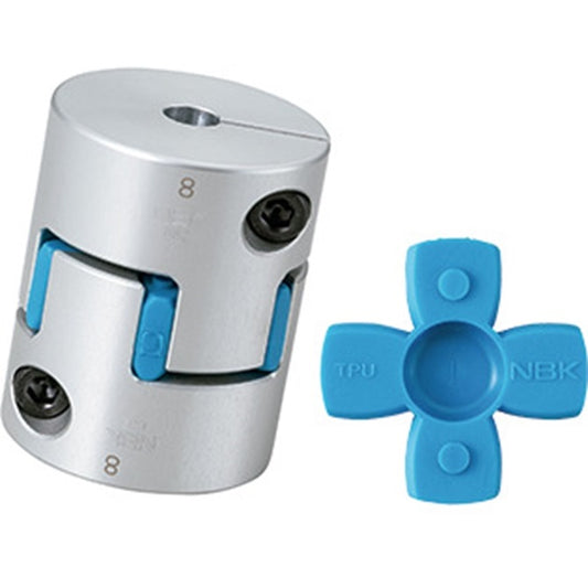 Spider Type C Complete Couplings - 15 -Keyed- 15 -Keyed- 40 mm - Aluminium with 80 Duro Blue Spider