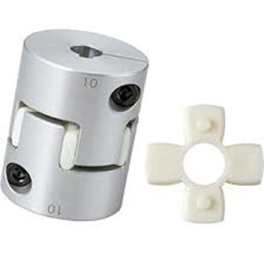 Spider Type C Complete Couplings - 12.7x12.7x30 mm - Aluminium with 92 Duro White Spider