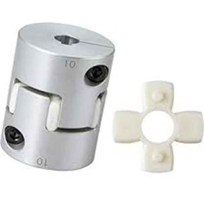 Spider Type C Complete Couplings - 7.938x7.938x20 mm - Aluminium with 92 Duro White Spider