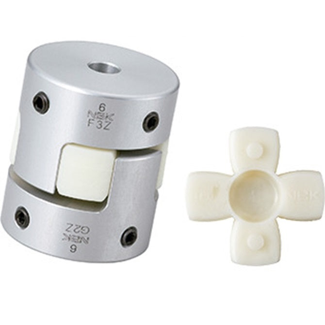 Spider Type C Complete Couplings - 9.525x12.7x30 mm - Aluminium with 92 Duro White Spider