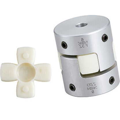 1076854 | CP-079-095-20-030-J-PU92G (Each) --- Spider Type C Complete Couplings - 7.938x9.525x20 mm - Aluminium with 92 Duro White Spider Coupling