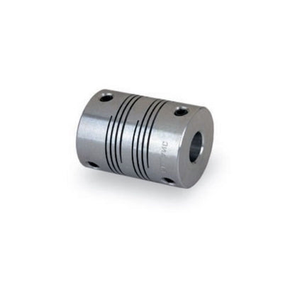 1036846 | CP-016-029-10-020-H-B6-AL-G (Each) --- Spiral 6 Beam Couplings - 1.6 Pilot Bore 2.9 9.52 mm Aluminium Set Screw Type - Aluminium Coupling