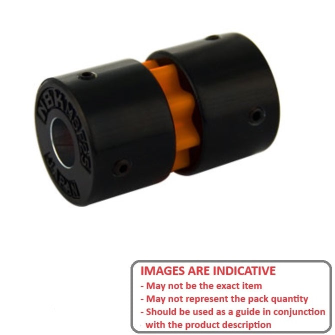 1070077 | CP-064-064-20-034-J-SPLN-X (Each) --- Spline Type Couplings - 6.35x6.35x20 mm Complete - Aluminium and Rubber Coupling