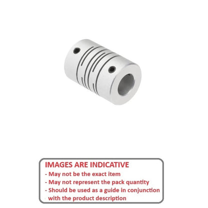 1042721 | CP-030-030-08-014-H-SL-ALP (Each) --- Helical and Slit Couplings - 3x3x8 mm Standard - Anodized Aluminium Coupling