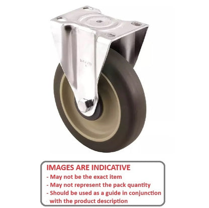 1163067 | RWC-R2711 (PK-2) --- Plate Castors - Wheel diameter 50 Rigid 30 mm - Inst Rubber Castor