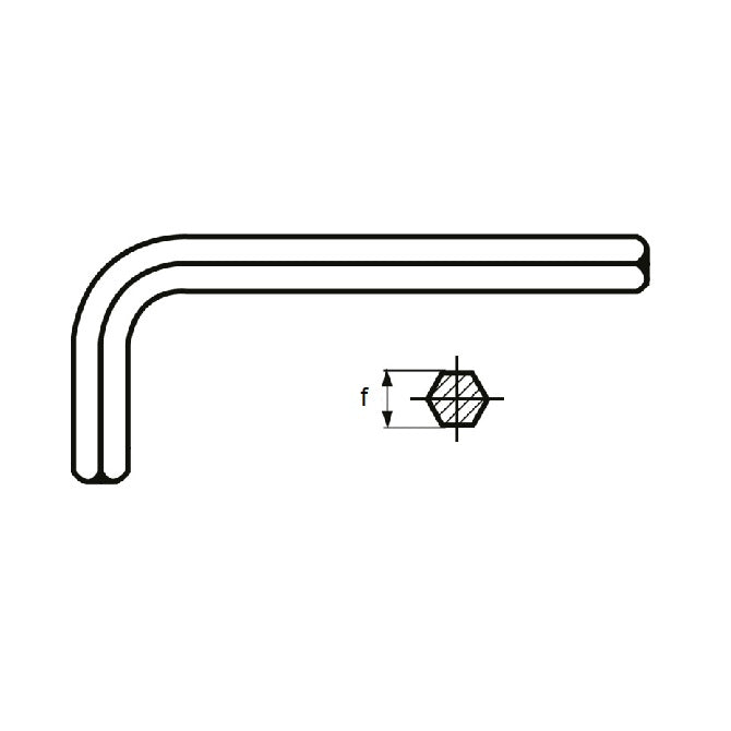 1053815 | HK-0400-S (PK-2) --- Keys and Screwdrivers Tools - 4 mm Short Arm Hex Keys - Carbon Steel Hex Key